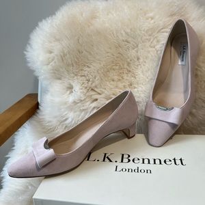 Pink suede leather L.K.Bennett heels in size 37.5